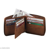 BUGOSHE hand made Hunter leather zipper wallet wallet with extra card slots and RFID blocking