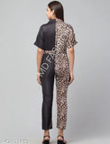 Dual Tone Animal Printed Jumpsuit