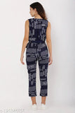 Jacinta Paper printed Navy Blue Jumpsuit