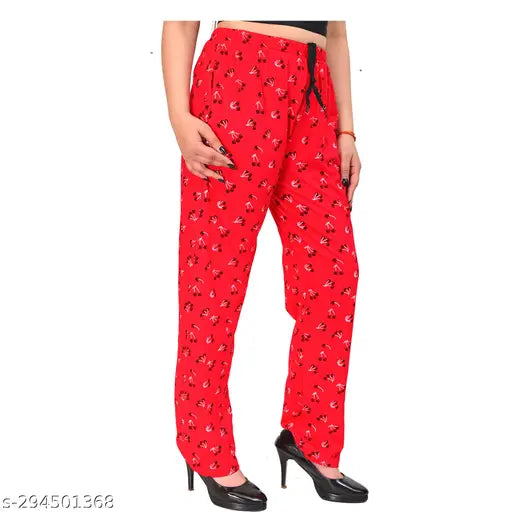 SK WARDROBE: WOMEN'S/GIRLS COTTON PYJAMA / LOWER / BEAUTIFUL DESIGNS WITH MULTICOLOR / STYLISH DESIGNER PAJAMA/LOWER