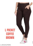 WOMENS POCKET JEGGING ( COLOR- COFFEE BROWN)