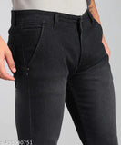 Fashionable and Classic Men's Slim Fit Cross Pocket Washed Jeans