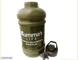 Gallon Water Bottle For Gym / Shaker / Sipper For Proteins/ BCAA / Creatine - 2200ML - Army Green