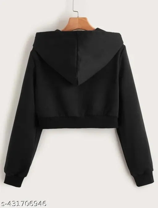 BLACK CROP HUDIE FOR WOMEN