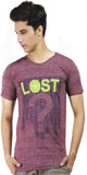 Mens Hosiery Printed Men Tshirts (Maroon, XS) - GillKart