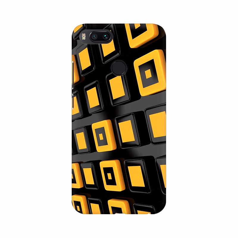 Orange 3D Button Mobile case cover - GillKart