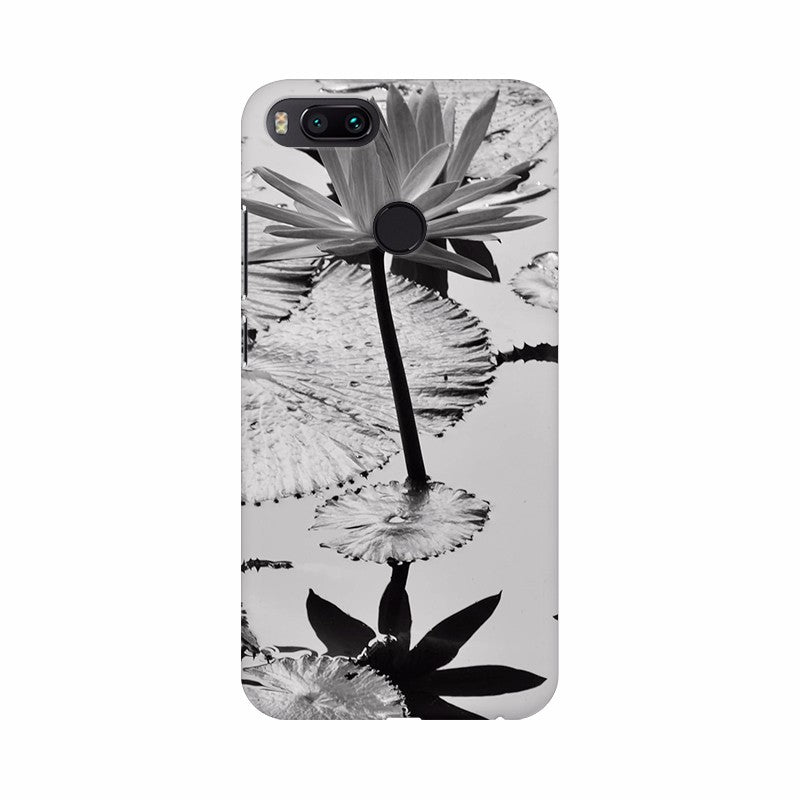 Black and White Lotus Wallpaper Mobile Case Cover - GillKart