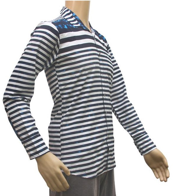 Mens Cotton Casual Men Shirts (Blue, White, XS) - GillKart