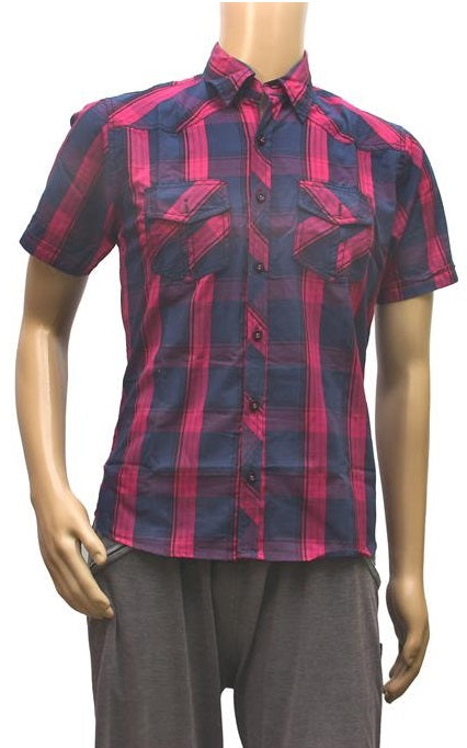 Mens Cotton Casual Men Shirts (Blue, Purple, M) - GillKart