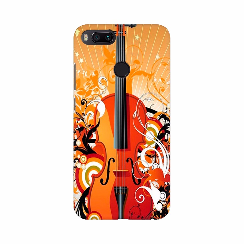 Orange Color Beautiful Guitar Mobile Case Cover - GillKart