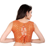 Women's Satin Silk, Inner-Cotton Full Stitched Padded Blouse (Keri Fenta) - GillKart