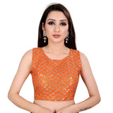 Women's Satin Silk, Inner-Cotton Full Stitched Padded Blouse (Keri Fenta) - GillKart