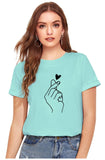 Women's Cotton Western Wear T-Shirt (Green) - GillKart