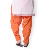 Women's Cotton Solid Patiyala (Color:Orange) - GillKart