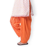 Women's Cotton Solid Patiyala (Color:Orange) - GillKart