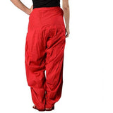 Women's Cotton Solid Patiyala (Color:Red) - GillKart