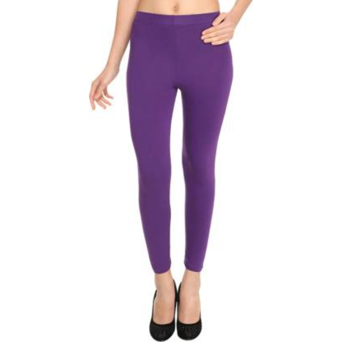 Women's Cotton Leggings (Color:Purple) - GillKart