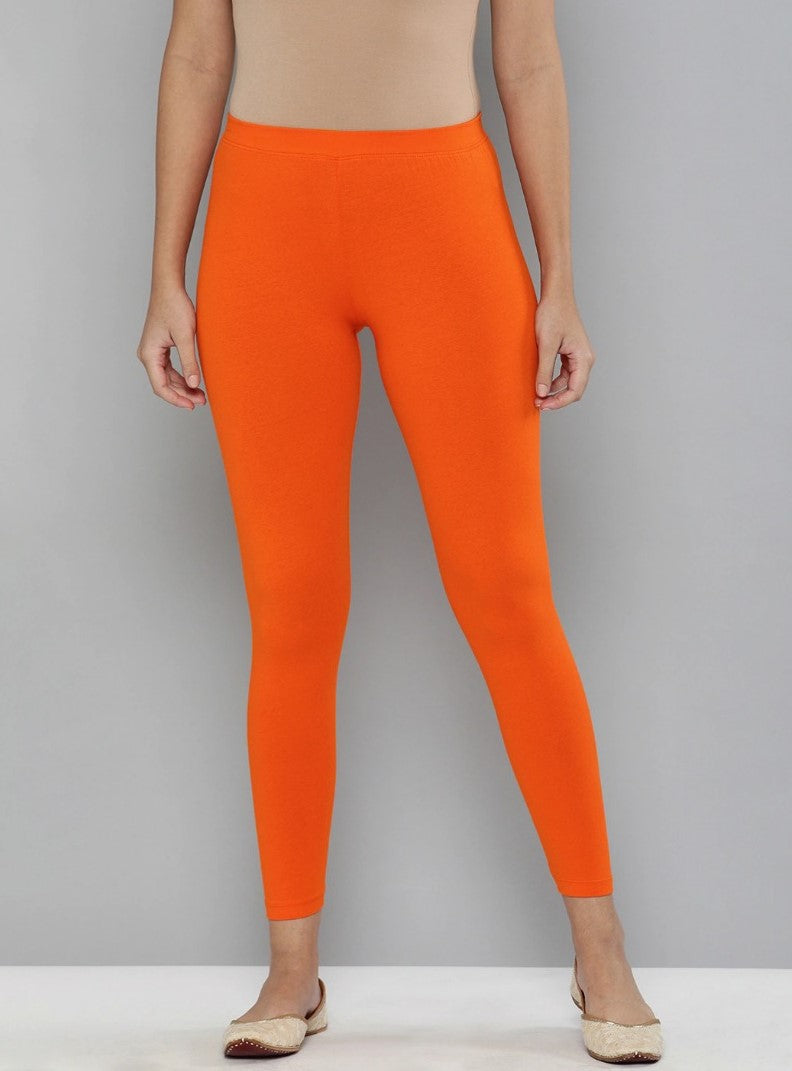 Women's Cotton Leggings (Color:Orange) - GillKart