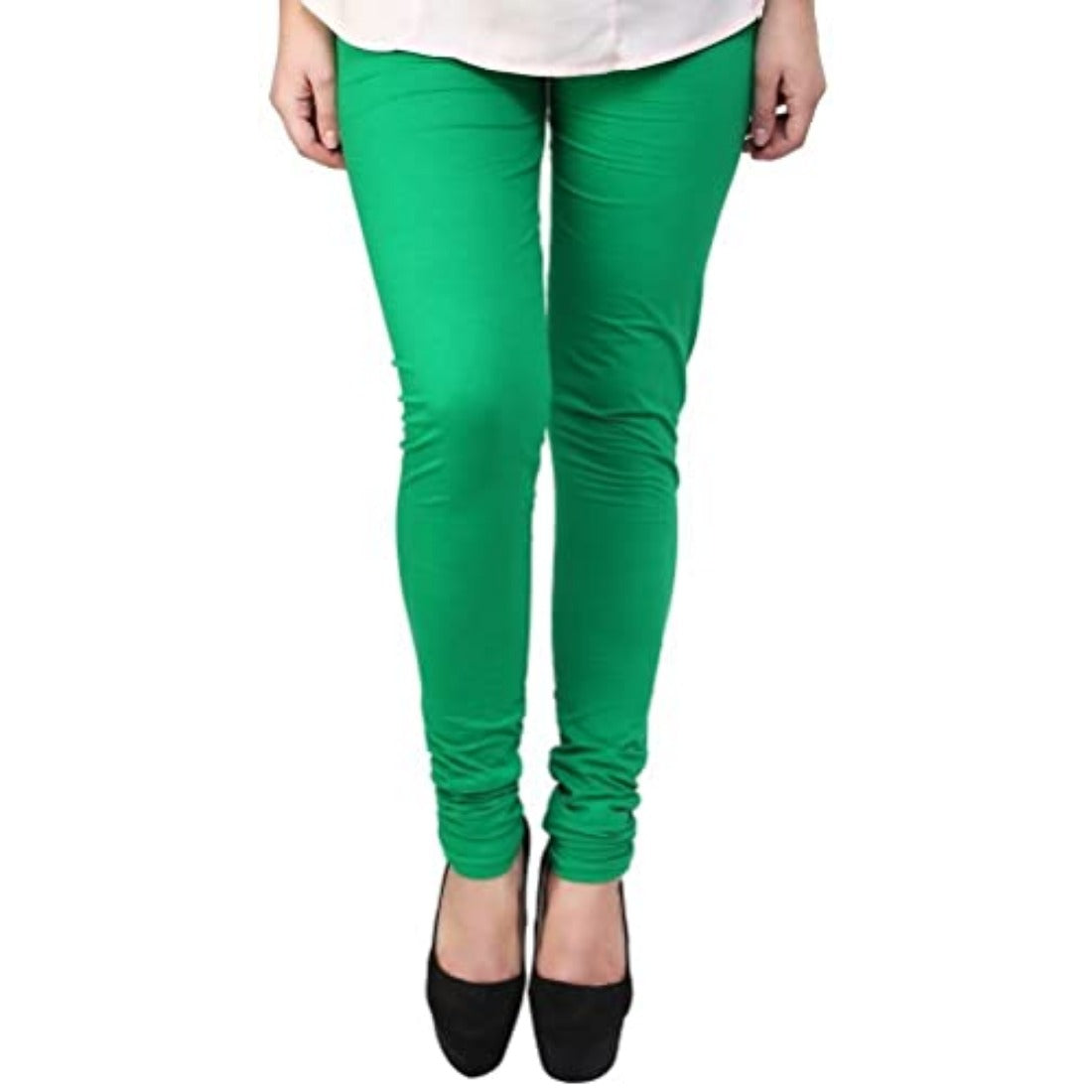 Women's Cotton Leggings (Color:Light Green ) - GillKart