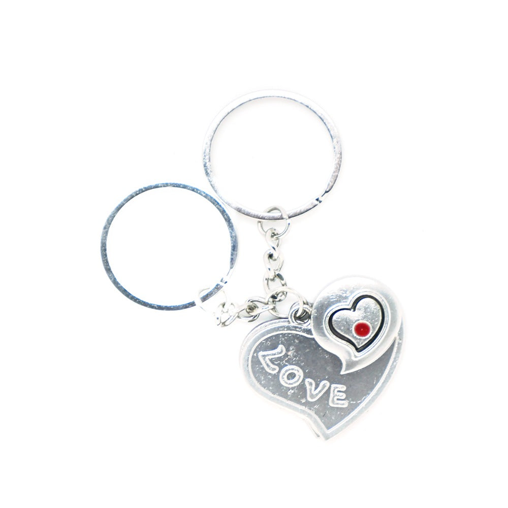 Love You heartin with Couple Key Chain (Color: Assorted) - GillKart