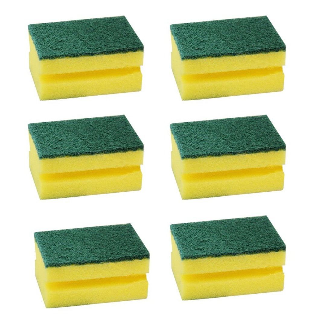 Pack Of 2_(2 Pieces Set)_Scrub Sponge 2 in 1 PAD for Kitchen, Sink, Bathroom Cleaning Scrubber (Color: Assorted) - GillKart