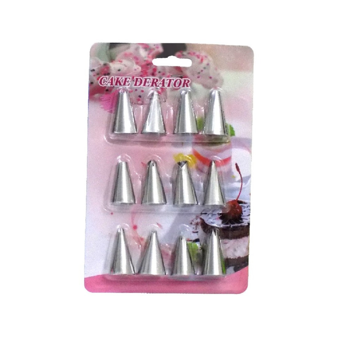 Pack Of 2_(12 Pieces Set)_Cake Decorating Nozzle (Color: Assorted) - GillKart