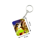 Pack Of 3_ Birds Love One Side Printed Rectangle Designer Keychain (Multi Color) - GillKart