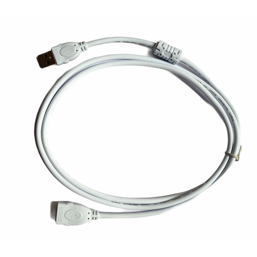 USB Male to Female Extension Cable 1.5 Yards Supports LCD, LED, TV USB Ports Connects Printer, PC, External Hard Drive (White) - GillKart