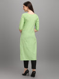 Women's Cotton Straight Kurti (Pista) - GillKart