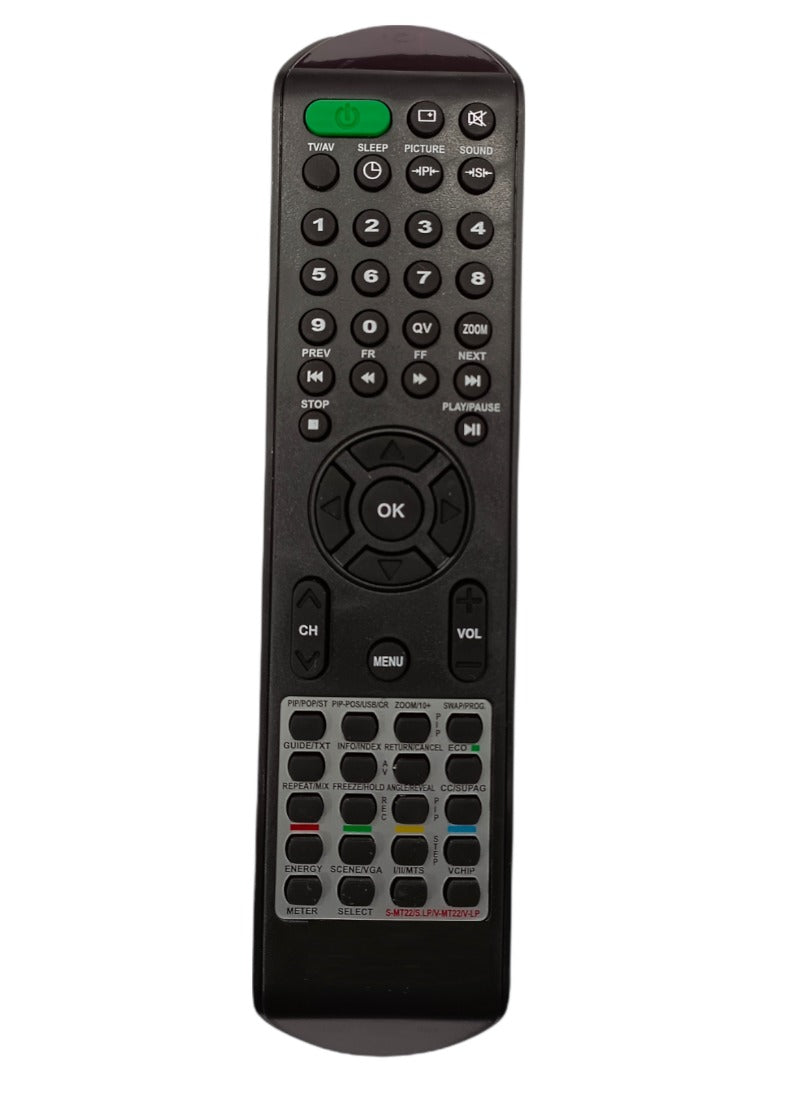 LCD_LED Remote No. SMT 22, Compatible With SANSUI LCD_LED TV Remote Control_Old Remote Functions Must Be Exactly Same (Color:Multi) - GillKart