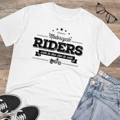 Men's PC Cotton Bike Ride Design Printed T Shirt (Color: White, Thread Count: 180GSM) - GillKart