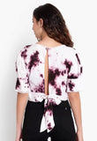 Women's Casual Tie And Dye Purple Top (Color:Purple, Material:Rayon) - GillKart