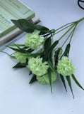 Artificial Flowers Bunch Bouquet Of 6 Chrysanthemum Flowers For Home Decoration (Green, Material:Silk, Polyester) - GillKart