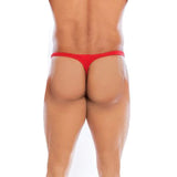 Men's Cotton Spandex Men Thong Brief Underwear (Red) - GillKart