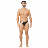 Men's Cotton Spandex Lace Thong Consists Of Two Strings Underwear (Black And White) - GillKart