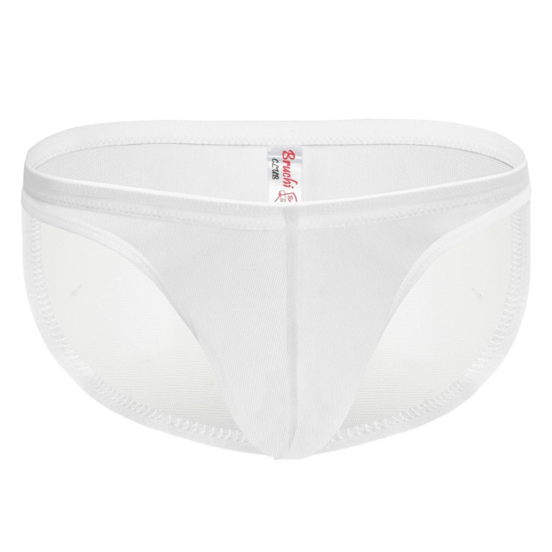 Men's Mesh Power Net Men Transparent Briefs Underwear (White) - GillKart