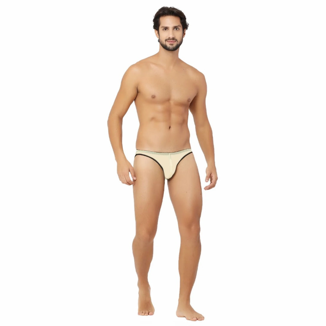 Men's Nylon Transparent Briefs Underwear (Mango) - GillKart