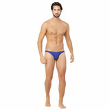 Men's Cotton Spandex Hip Cut Briefs Underwear (Blue) - GillKart