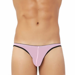 Men's Mesh Power Net Transparent Sexy Brief Underwear (Pink) - GillKart