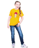 Girls Cotton Akashi Half Sleeve TShirt (Yellow) - GillKart