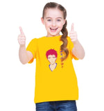 Girls Cotton Akashi Half Sleeve TShirt (Yellow) - GillKart