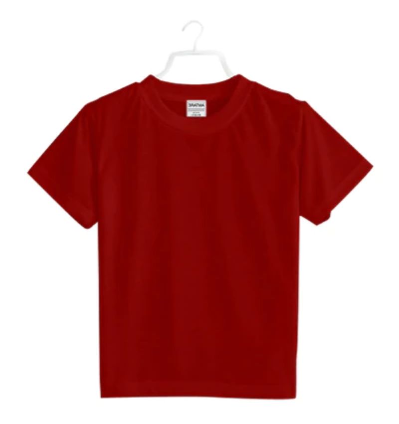 Boys Cotton Plain Half Sleeve TShirt (Maroon) - GillKart