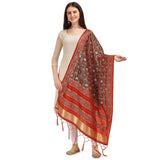 Women's Silk Pure Zari weaving  Duppatta (Purple, Leangth: 2-2.3 Mtrs) - GillKart