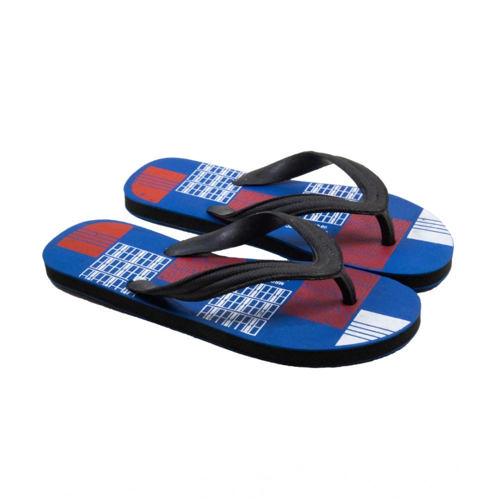 Unisex Printed Lightweight Flip-Flop Hawai Slipper (Blue) - GillKart